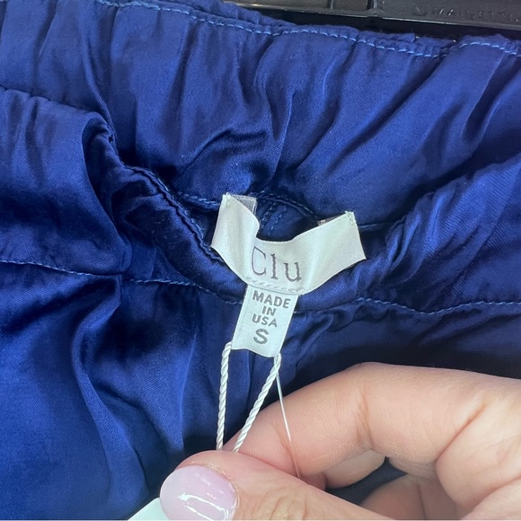 Clu Blue Silk Pants - Picture 5 of 5